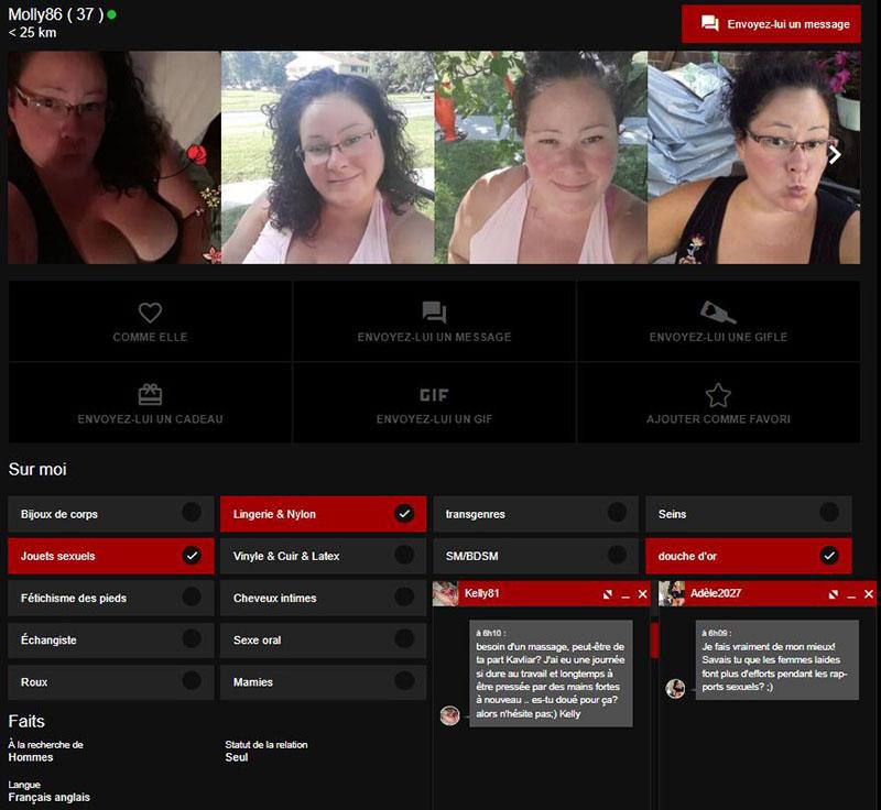 exemple de profil sur ExtremeChat.com